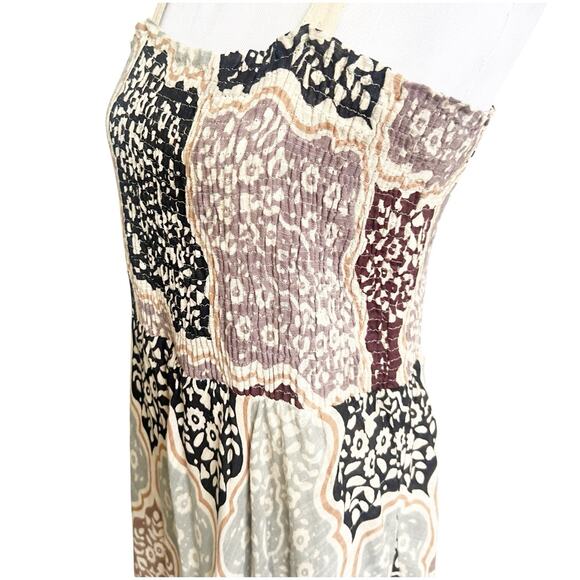 Soft Surroundings Midi Knit Smocked Dress Petite XL Asymmetrical Hem Multicolor - Picture 4 of 16